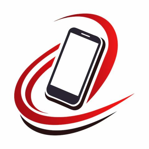 mobile phone logo vector white background 1277164 16579