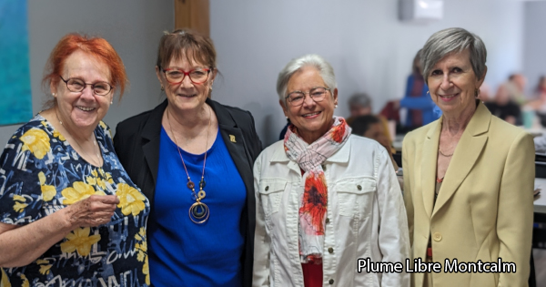 Mme Denise Cloutier - Animatrice, Mme Johanne Turcotte - Présidente sortante, Mme Michelle Joly - Mairesse de Chertsey, Mme Claudette L'Écuyer Nouvelle présidente