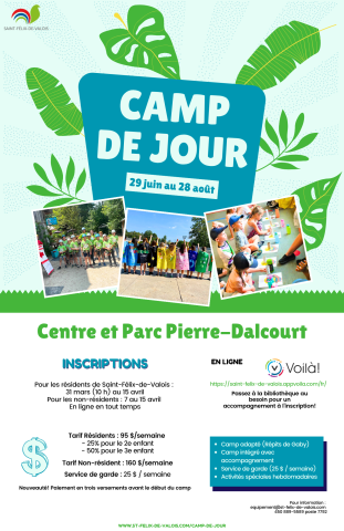 Camp de jour 2026 Affiche