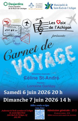 Affiche concert 2026 Carnet de voyage